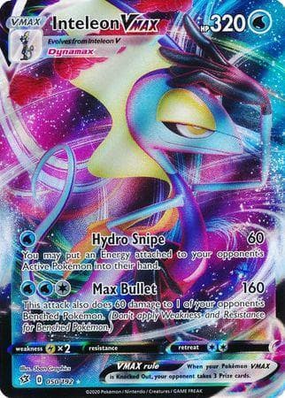 Carta Inteleon-VMAX 50/192 do set Rixa Rebelde — Pokémon TCG | Bynx
