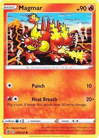 Carta Magmar 29/192 do set Rixa Rebelde — Pokémon TCG | Bynx