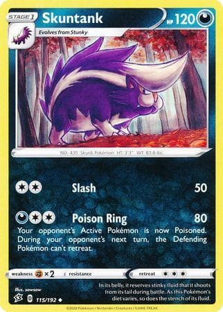 Carta Skuntank 115/192 do set Rixa Rebelde — Pokémon TCG | Bynx
