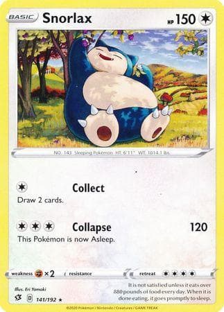 Carta Snorlax 141/192 do set Rixa Rebelde — Pokémon TCG | Bynx