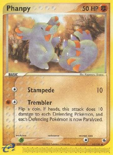 Carta Phanpy 62/109 do set Rubi & Safira — Pokémon TCG | Bynx