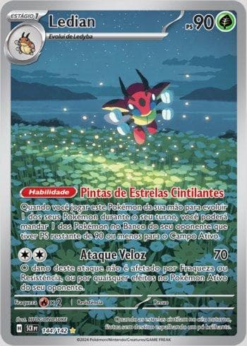 Carta Ledian 144/142 do set Coroa Estelar — Pokémon TCG | Bynx