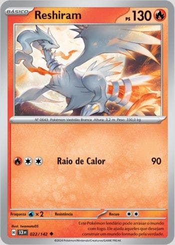 Carta Reshiram 022/142 do set Coroa Estelar — Pokémon TCG | Bynx