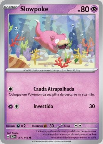Carta Slowpoke 057/142 do set Coroa Estelar — Pokémon TCG | Bynx