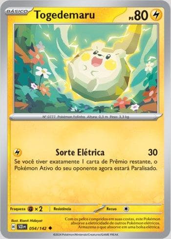 Carta Togedemaru 054/142 do set Coroa Estelar — Pokémon TCG | Bynx