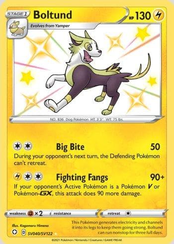 Carta Boltund #SV040 do set Destinos Brilhantes (Shiny) — Pokémon TCG | Bynx