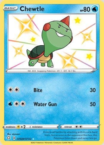 Chewtle SV028 — Destinos Brilhantes (Shiny)