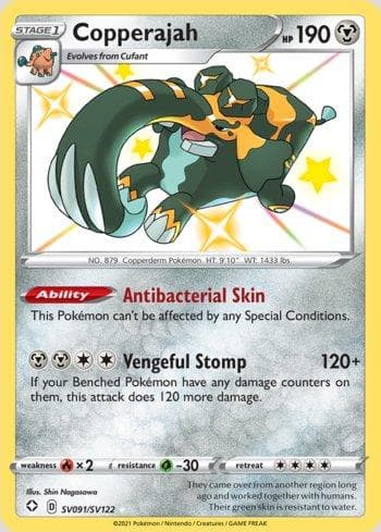 Carta Copperajah #SV091 do set Destinos Brilhantes (Shiny) — Pokémon TCG | Bynx