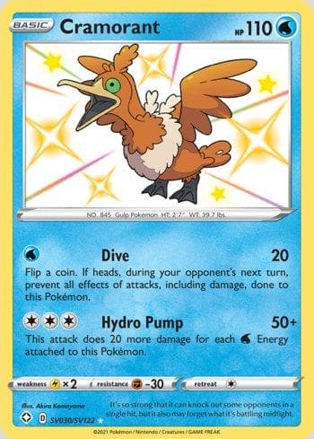 Carta Cramorant #SV030 do set Destinos Brilhantes (Shiny) — Pokémon TCG | Bynx