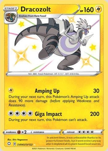 Carta Dracozolt #SV045 do set Destinos Brilhantes (Shiny) — Pokémon TCG | Bynx