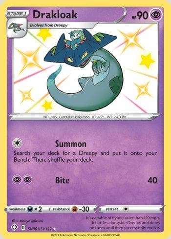 Carta Drakloak #SV061 do set Destinos Brilhantes (Shiny) — Pokémon TCG | Bynx