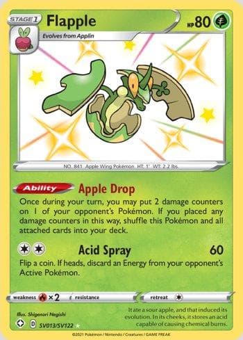 Carta Flapple #SV013 do set Destinos Brilhantes (Shiny) — Pokémon TCG | Bynx