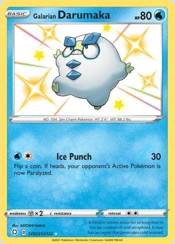 Carta Galarian Darumaka #SV023 do set Destinos Brilhantes (Shiny) — Pokémon TCG | Bynx