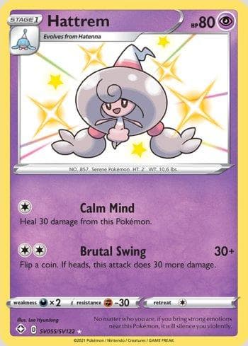 Carta Hattrem #SV055 do set Destinos Brilhantes (Shiny) — Pokémon TCG | Bynx
