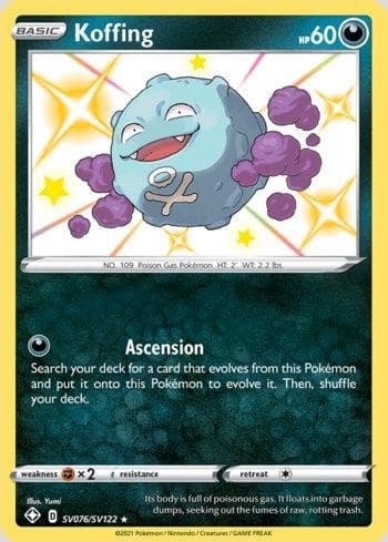 Carta Koffing #SV076 do set Destinos Brilhantes (Shiny) — Pokémon TCG | Bynx