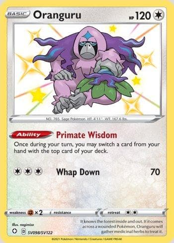 Carta Oranguru #SV098 do set Destinos Brilhantes (Shiny) — Pokémon TCG | Bynx