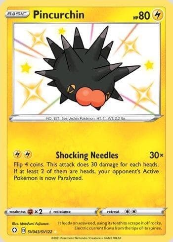 Carta Pincurchin #SV043 do set Destinos Brilhantes (Shiny) — Pokémon TCG | Bynx