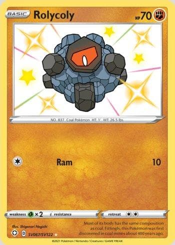 Carta Rolycoly #SV067 do set Destinos Brilhantes (Shiny) — Pokémon TCG | Bynx