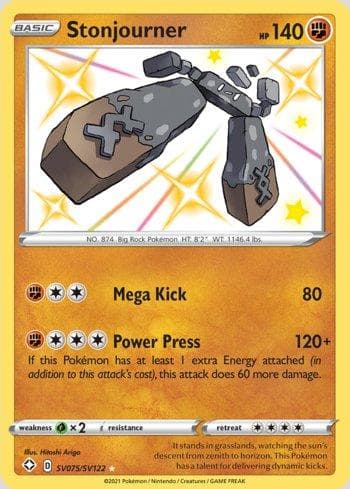 Carta Stonjourner #SV075 do set Destinos Brilhantes (Shiny) — Pokémon TCG | Bynx