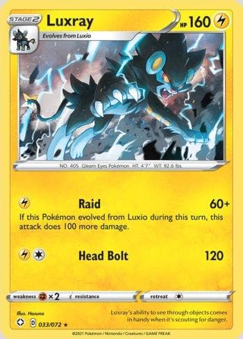 Carta Luxray 33/72 do set Destinos Brilhantes — Pokémon TCG | Bynx