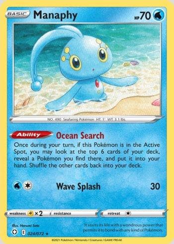 Carta Manaphy 24/72 do set Destinos Brilhantes — Pokémon TCG | Bynx
