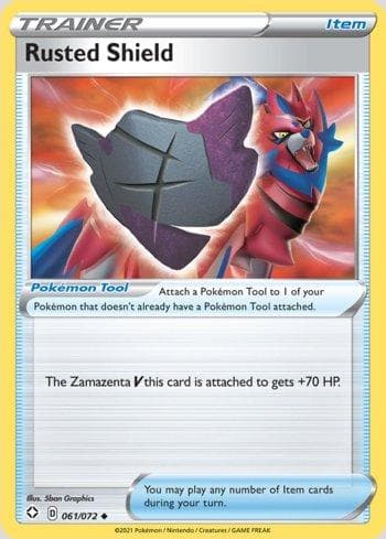 Carta Rusted Shield 61/72 do set Destinos Brilhantes — Pokémon TCG | Bynx