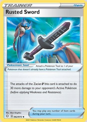 Carta Rusted Sword 62/72 do set Destinos Brilhantes — Pokémon TCG | Bynx