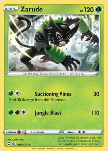 Carta Zarude 16/72 do set Destinos Brilhantes — Pokémon TCG | Bynx