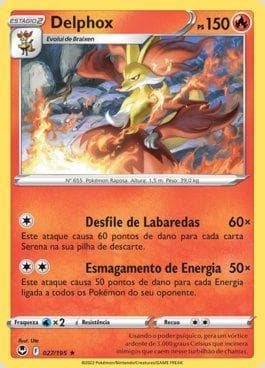 Carta Delphox 027/195 do set Tempestade Prateada — Pokémon TCG | Bynx
