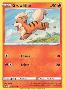 Carta Growlithe 019/195 do set Tempestade Prateada — Pokémon TCG | Bynx