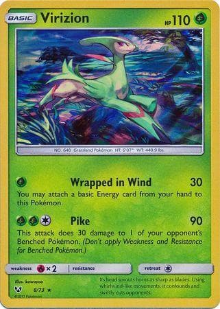 Carta Virizion 8/73 do set Lendas Luminescentes — Pokémon TCG | Bynx