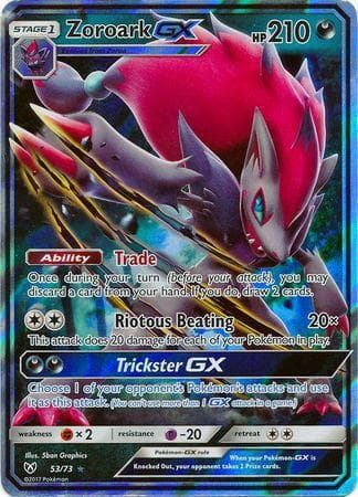 Carta Zoroark-GX 53/73 do set Lendas Luminescentes — Pokémon TCG | Bynx