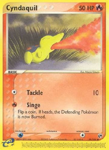 Carta Cyndaquil 59/100 do set Sandstorm — Pokémon TCG | Bynx