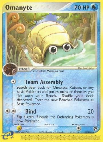 Carta Omanyte 70/100 do set Sandstorm — Pokémon TCG | Bynx