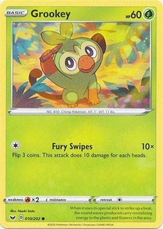 Carta Grookey 10/202 do set Espada e Escudo — Pokémon TCG | Bynx