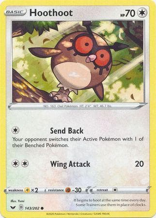 Hoothoot 143 — Espada e Escudo