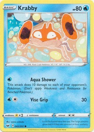 Carta Krabby 42/202 do set Espada e Escudo — Pokémon TCG | Bynx