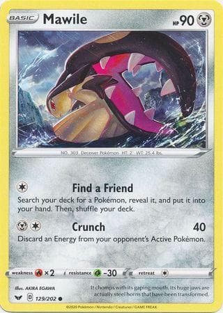 Carta Mawile 129/202 do set Espada e Escudo — Pokémon TCG | Bynx