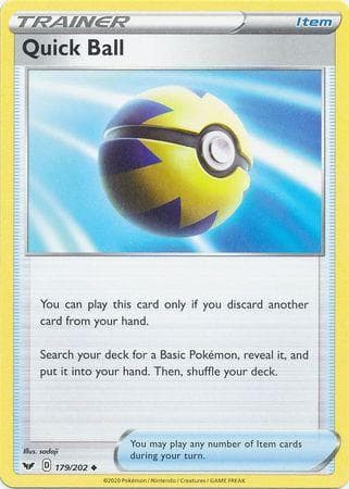 Carta Quick Ball 179/202 do set Espada e Escudo — Pokémon TCG | Bynx