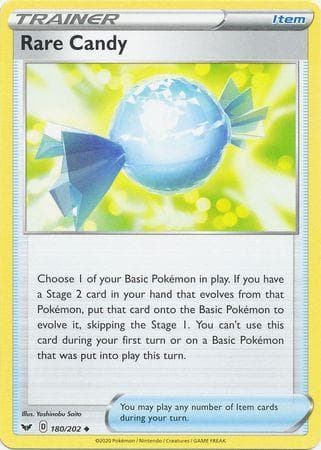 Carta Rare Candy 180/202 do set Espada e Escudo — Pokémon TCG | Bynx