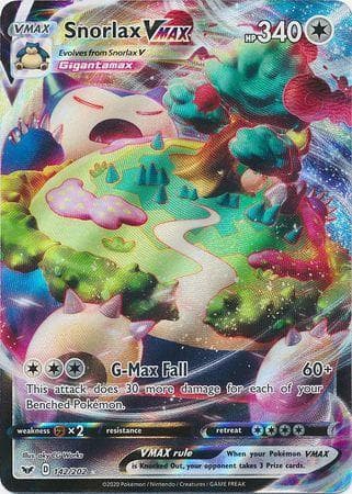 Carta Snorlax-VMAX 142/202 do set Espada e Escudo — Pokémon TCG | Bynx