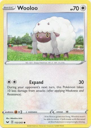 Carta Wooloo 152/202 do set Espada e Escudo — Pokémon TCG | Bynx