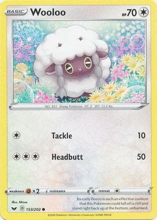 Carta Wooloo 153/202 do set Espada e Escudo — Pokémon TCG | Bynx