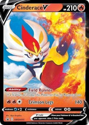 Carta Cinderace-V #SWSH015 do set Espada e Escudo Promos — Pokémon TCG | Bynx