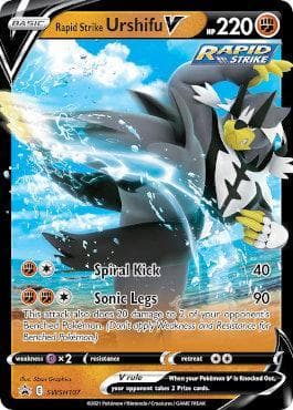 Carta Rapid Strike Urshifu-V #SWSH107 do set Espada e Escudo Promos — Pokémon TCG | Bynx