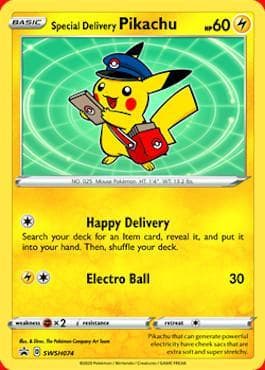 Special Delivery Pikachu SWSH074 — Espada e Escudo Promos