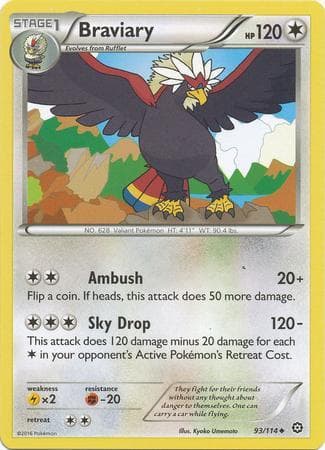 Carta Braviary 93/114 do set Cerco de Vapor — Pokémon TCG | Bynx