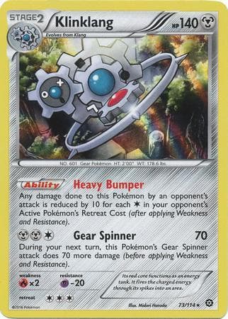 Carta Klinklang 73/114 do set Cerco de Vapor — Pokémon TCG | Bynx