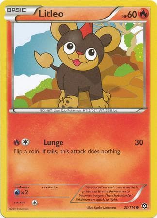 Carta Litleo 22/114 do set Cerco de Vapor — Pokémon TCG | Bynx