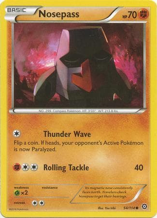 Carta Nosepass 54/114 do set Cerco de Vapor — Pokémon TCG | Bynx